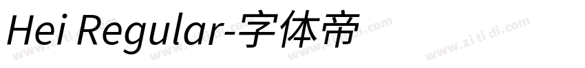 Hei Regular字体转换